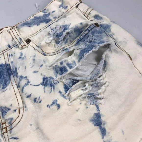 LRL RALPH LAUREN - Cut-off Ripped Shorts Sz4 Ins 3.5 - Picture 7 of 8